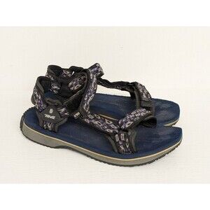TEVA Women's S/N 6427 Flat Ankle strap Sandal Sz: 8 M US/39 EU Blue Nylon Straps